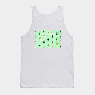 Stag, Fox, and Badger Pattern Tank Top